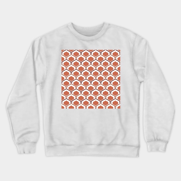 Mid Century Modern Hexagons Crewneck Sweatshirt by Makanahele